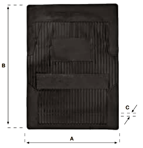 PVC vloermat universeel 695x505x3 mm